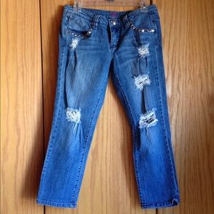 2b Bebe Studded Capri Jeans 29